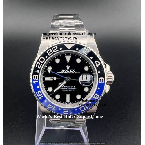 Rolex GMT Batman 1:1 Super Clone Watch |Clean Factory Swiss Clone 3285 Movement