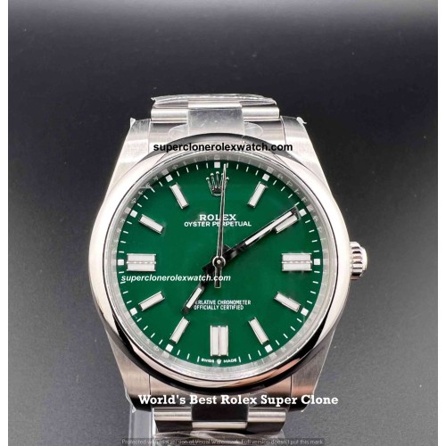 Rolex Oyster Green 1:1 Super Clone Watch | Swiss Clone 3230 Movement |Ref.124300