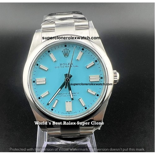 Rolex Oyster Perpetual Tiffany 1:1 Super Clone Watch | Swiss Clone 3230 Movement