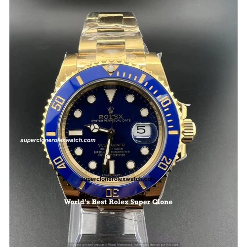 Rolex Submariner Gold 1:1 Super Clone Watch | Swiss ETA 3235 Movement |Ref126618LB