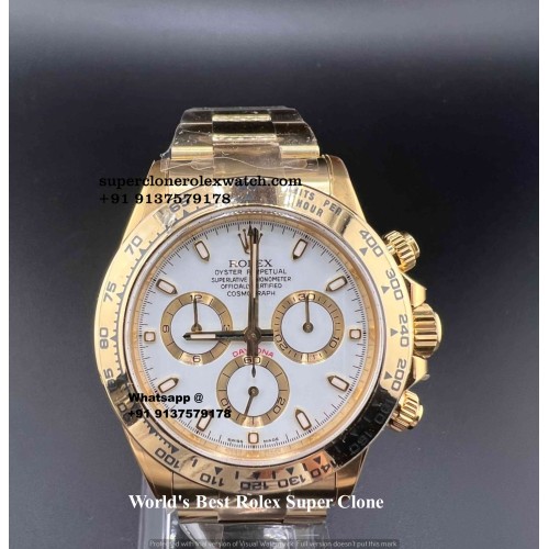 Rolex Daytona Yellow Gold Clean Factory 4130 Super Clone