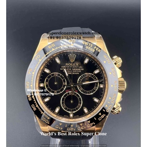 Rolex Daytona Super Clone Oysterflex World's Most Close To Genuine |1:1 Swiss ETA 4130 Movement |Ref.116518LN