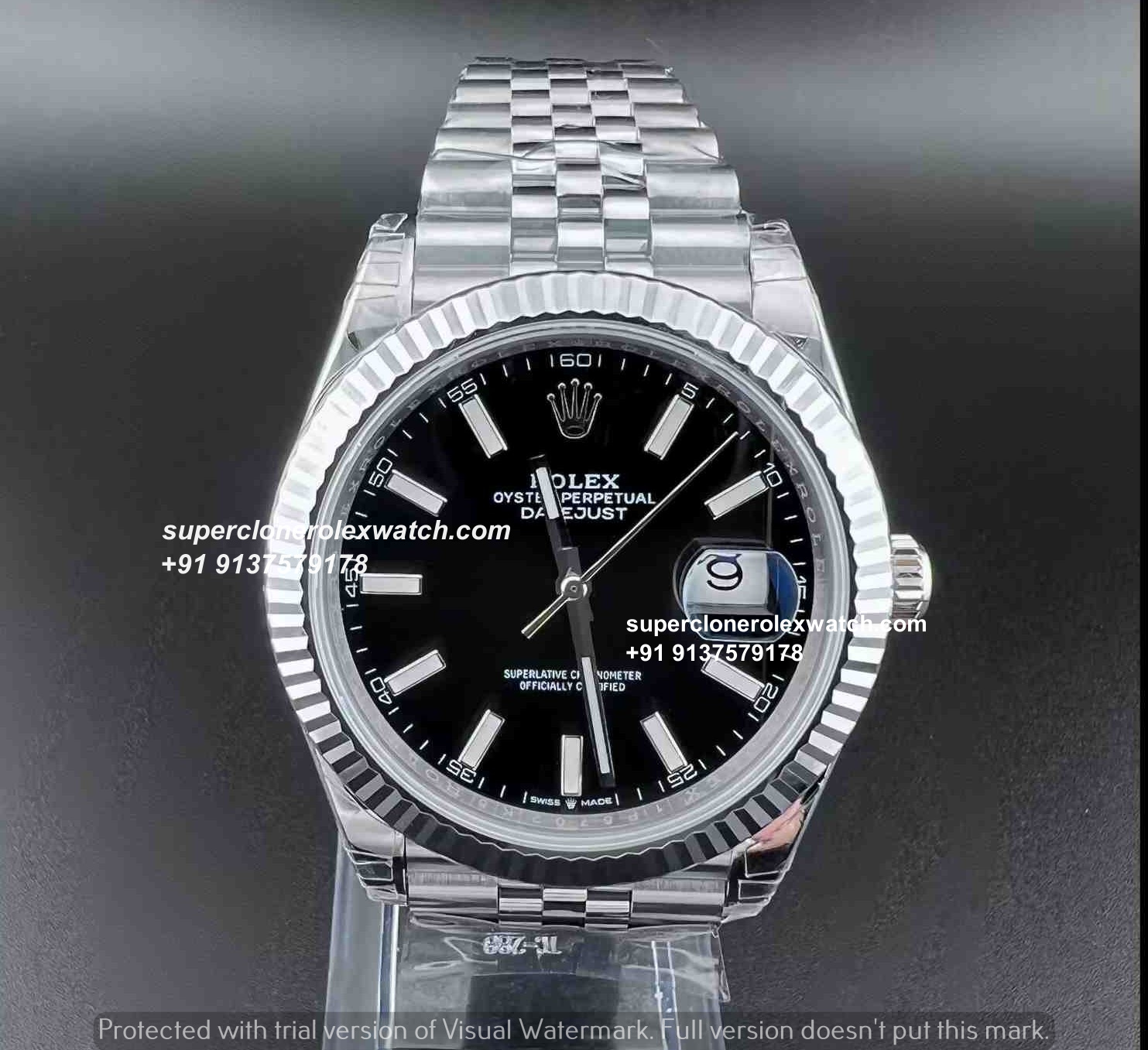 Rolex Black Dial Datejust Super Clone Watch | Swiss ETA 3235 Movement | COD