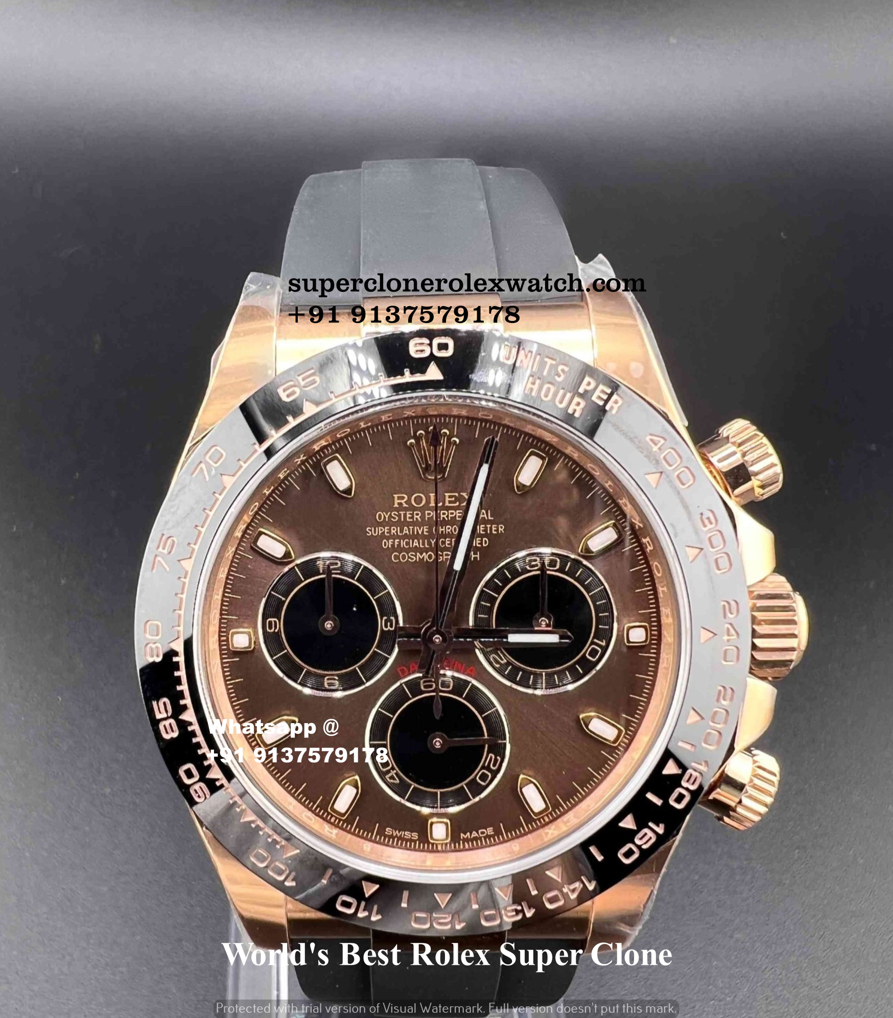 Rolex Daytona Chocolate Dial Oysterflex Super Clone | Swiss ETA 4131 | Cod