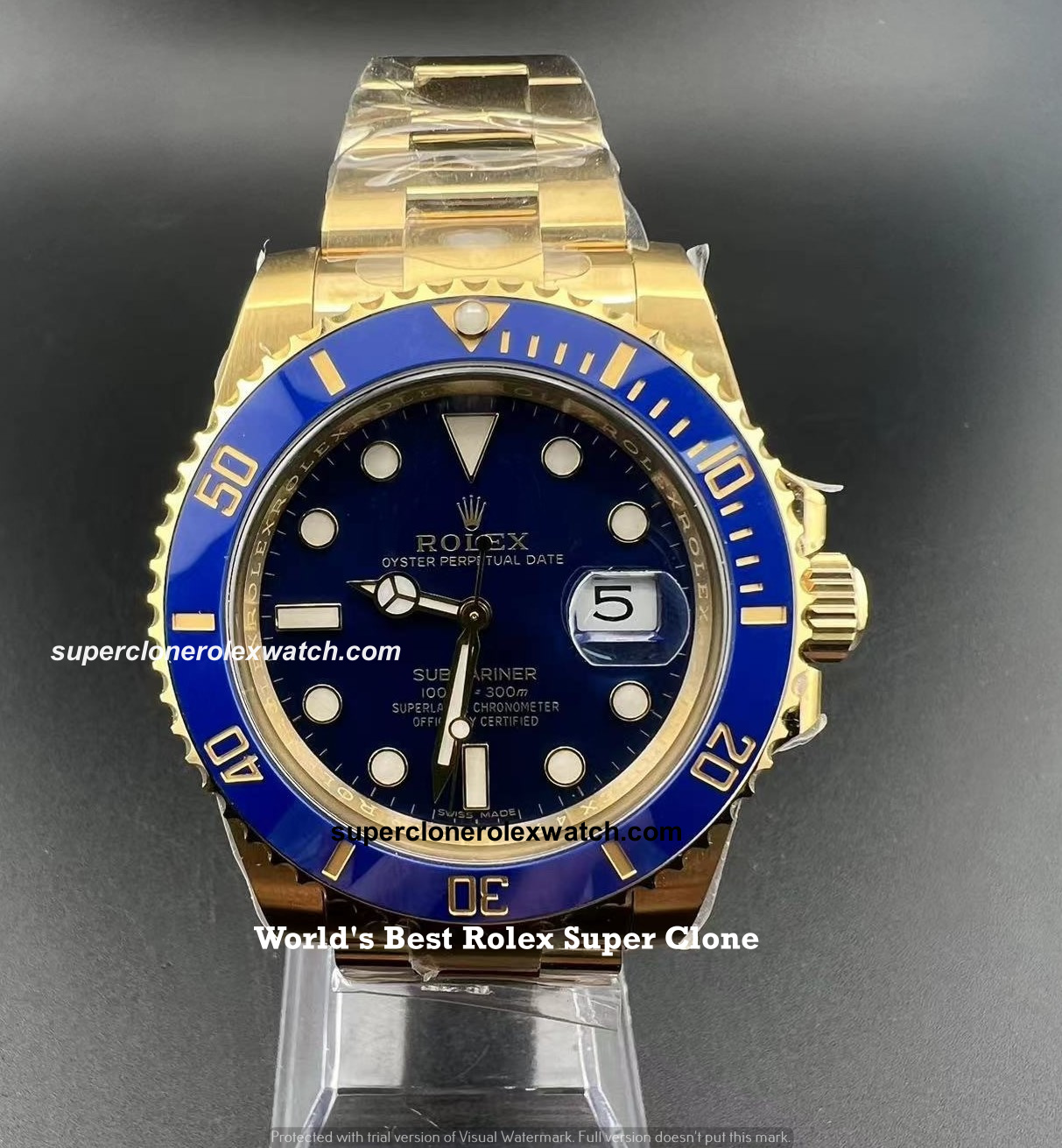 Rolex Submariner Yellow Gold Blue Dial Super Clone | COD | ETA 3235